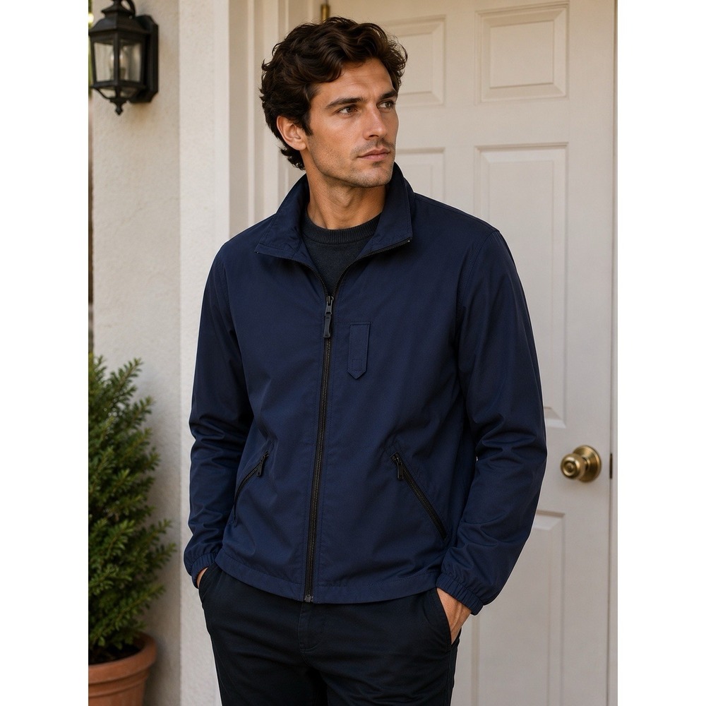 Propper Men's Navy Blue‎ Windbreaker Jacket Full Zip Pockets Stand-Up Collar LR
